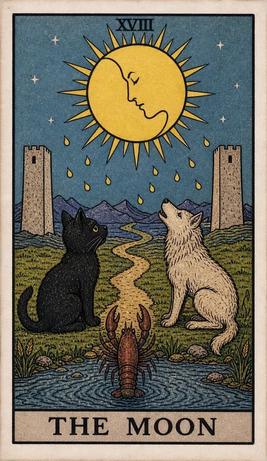The Moon tarot card