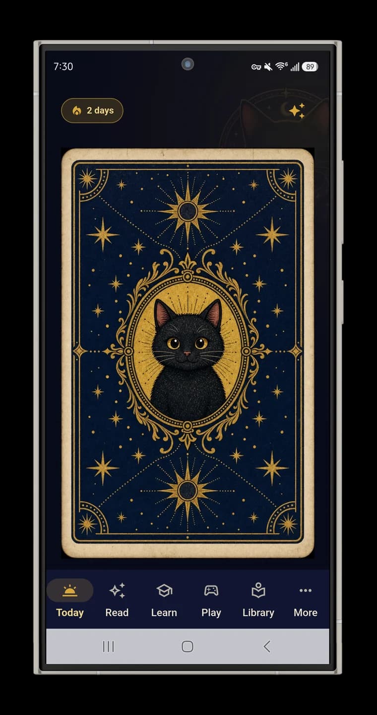 Toe Bean Tarot daily card